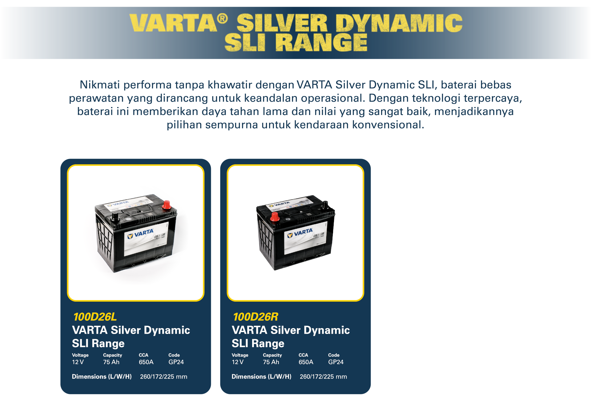 List of Silver Dynamic SLI series products