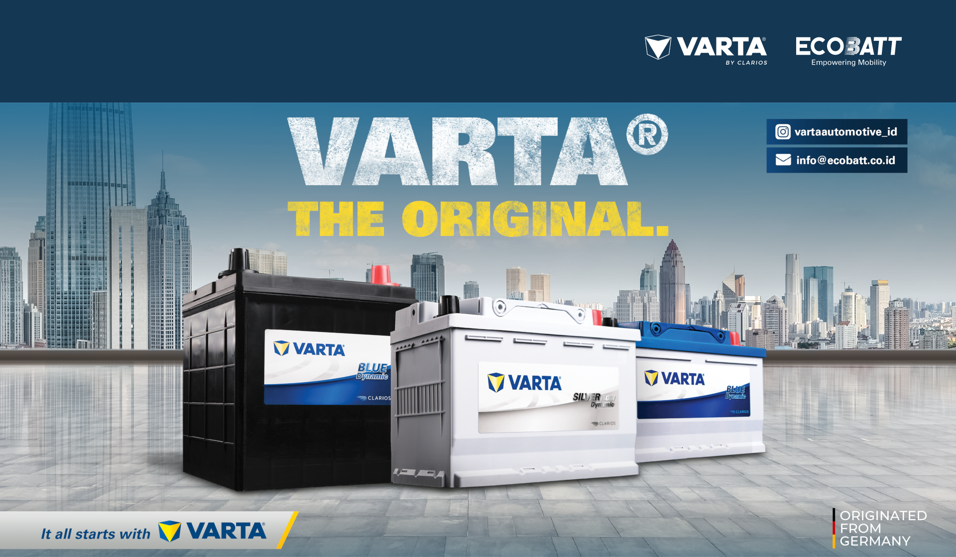 "It all starts with VARTA"
